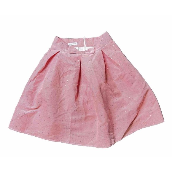 Chicwish Dresses & Skirts - SWEET YOUR HEART BOWKNOT SEQUINS PLEATED SKIRT IN PINK Large